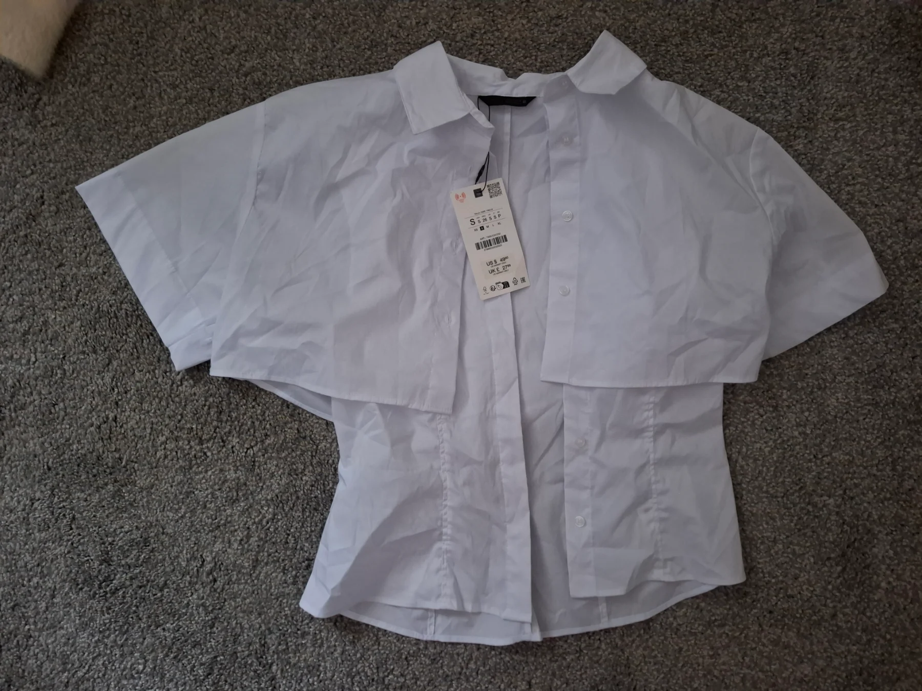Size S Zara white shirt BNWT