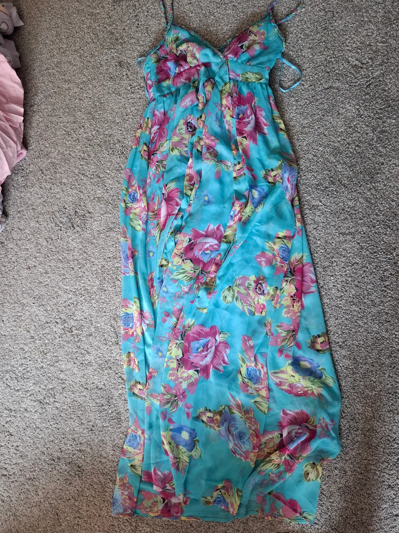 Size S APRICOT blue floral, long dress