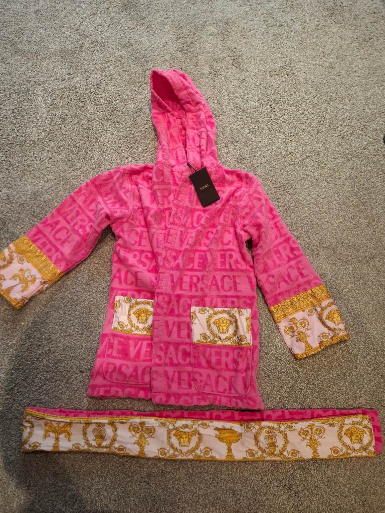 Size S Versace BarcoHdd Pink robe BNWT