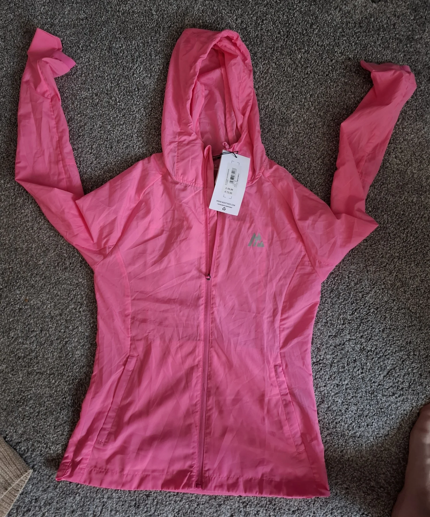 Size s Montirex pink windbreaker BNWT