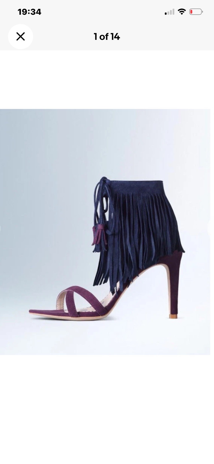Dune stiletto sandals with ankle tassels U.K. 6.5