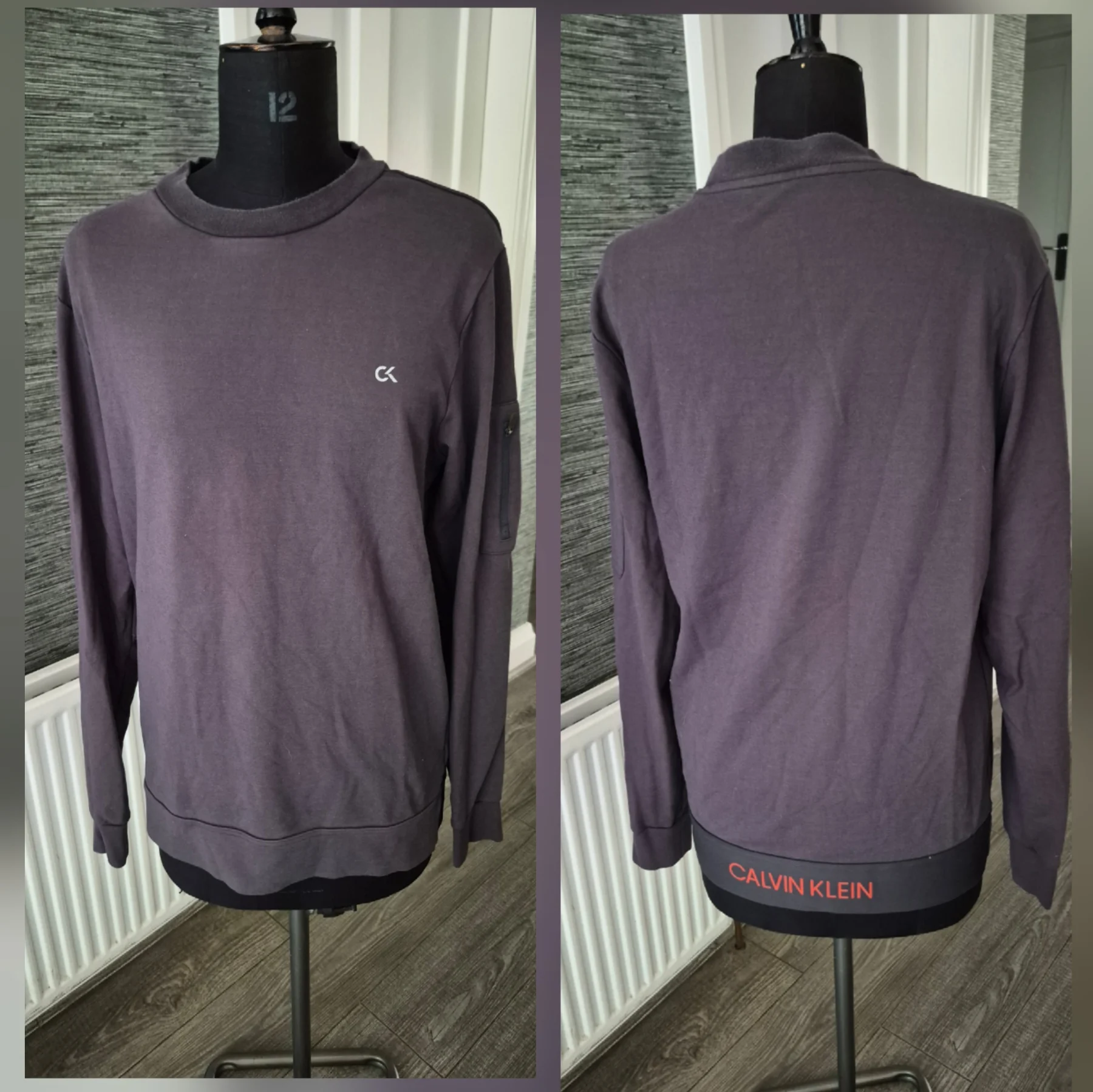 Calvin Klein top 42" dark grey sweatshirt