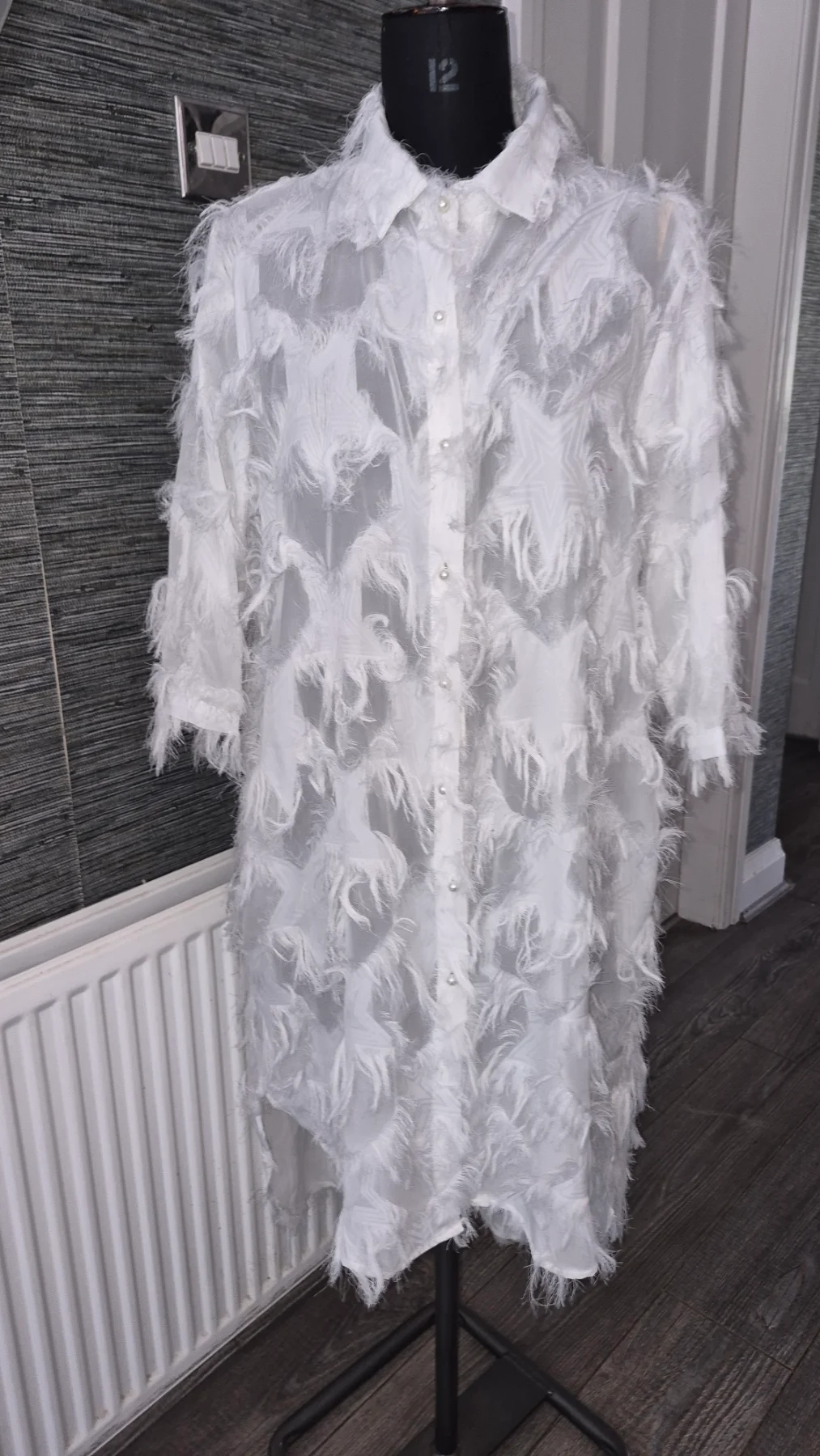 CY Boutique white shirt dress 12