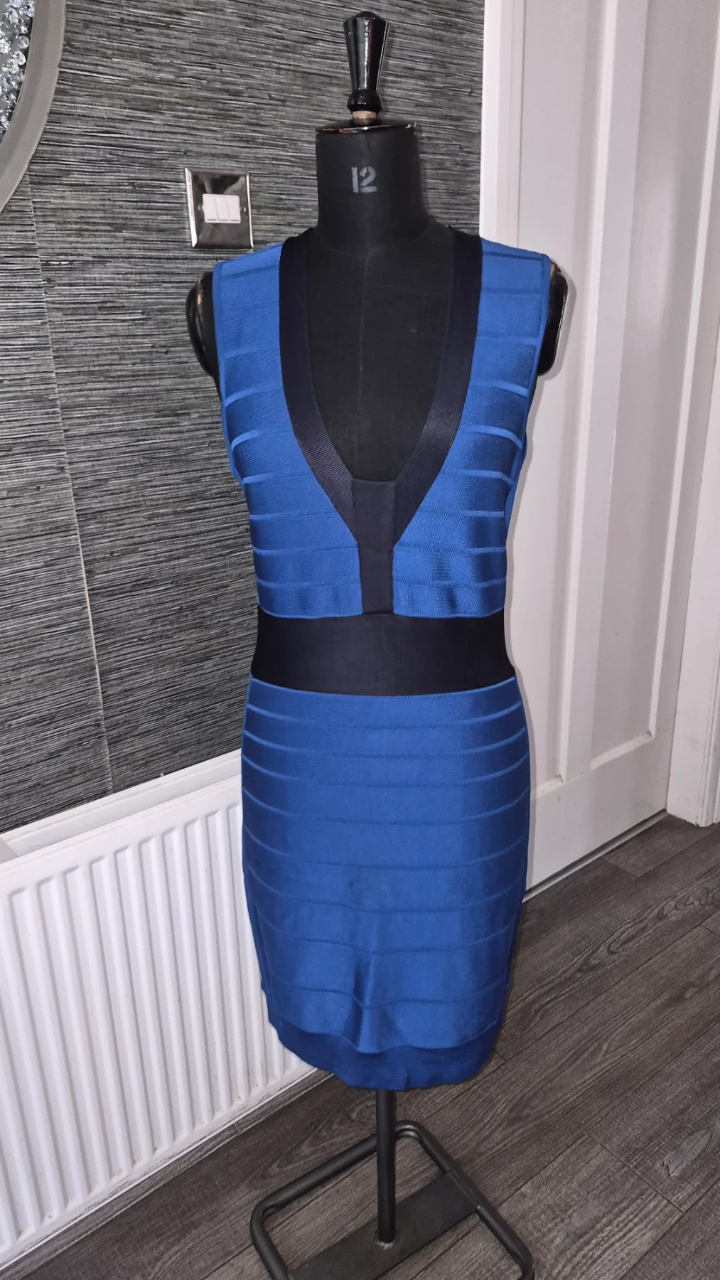 French Connection colbalt blue bodycon dress 14
