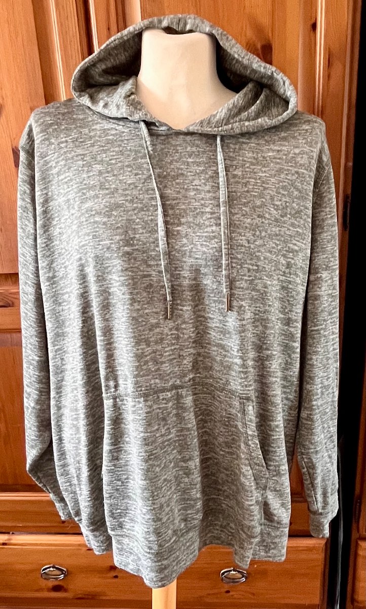 Capsule Leisure long sleeved green marl hoodie plus size 30