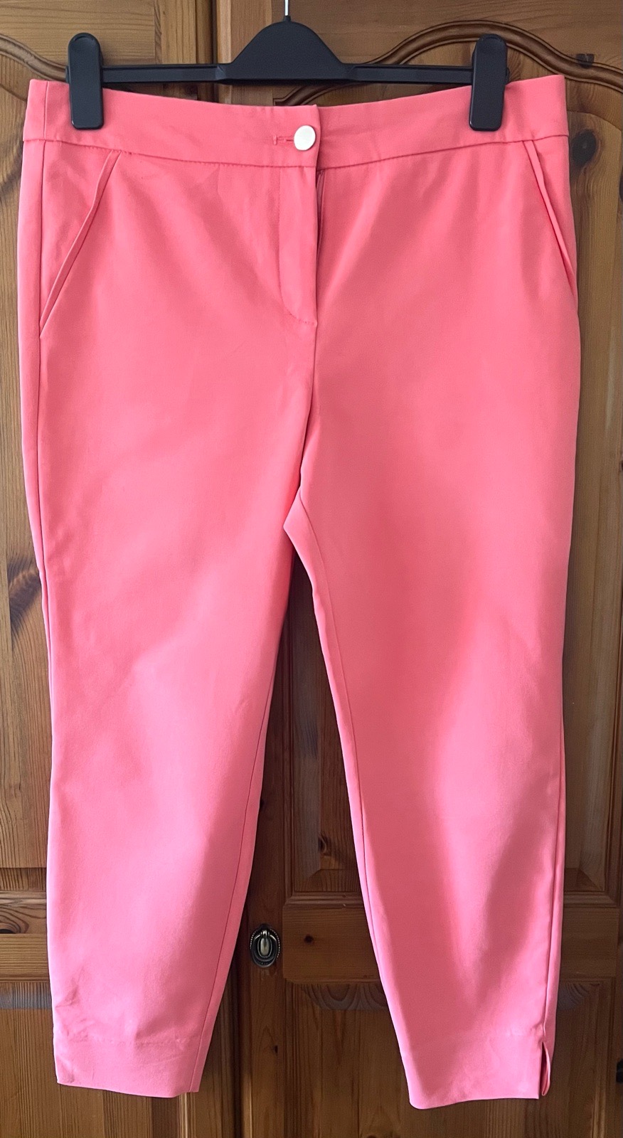 Et Vous peachy pink stretch trousers size 14R