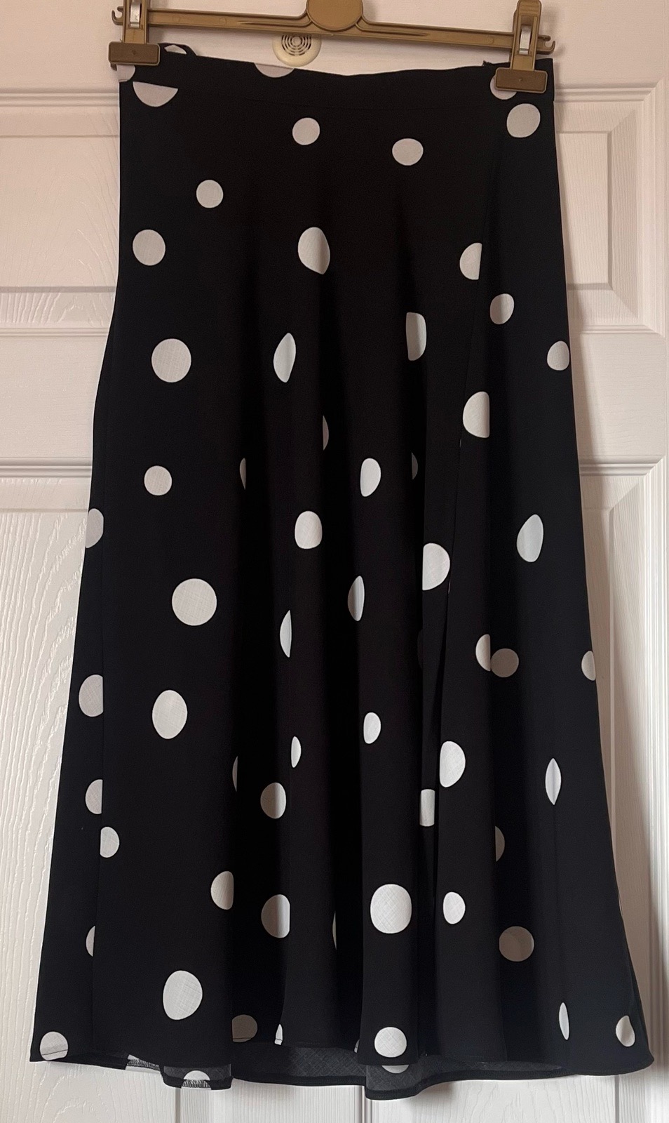 Papaya Woman black & white polka dot maxi skirt size 10