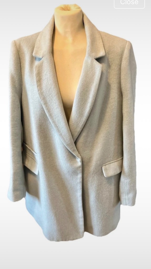 New Look pale blue winter coat size 18