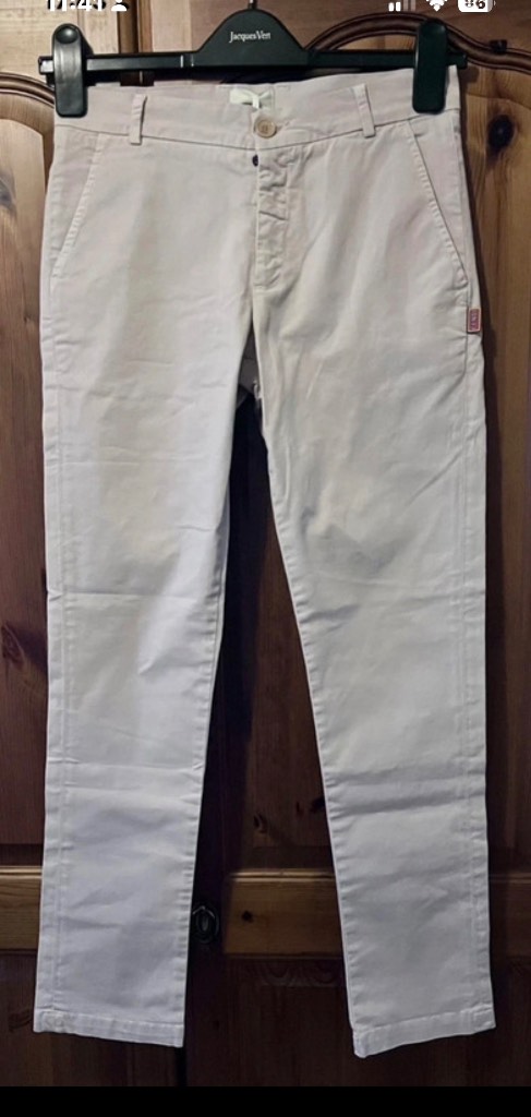 Fendi Kids girls chino pants beige stone natural age 10 years NWT
