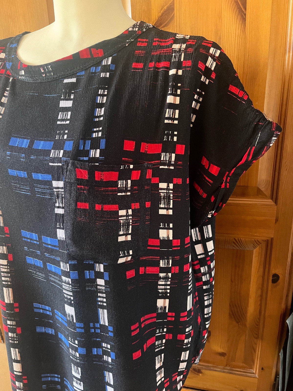 Next short sleeved multi coloured tunic top size 14