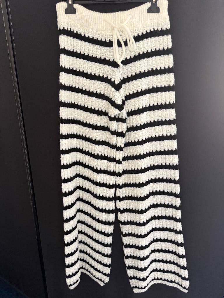 Knitted Stripe Trousers