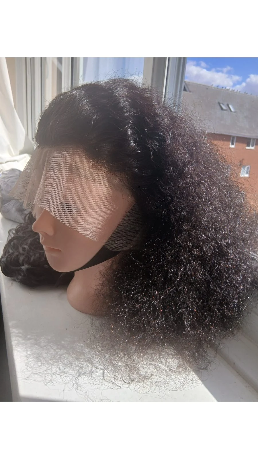 Afro kinky human hair wig 200density 16"