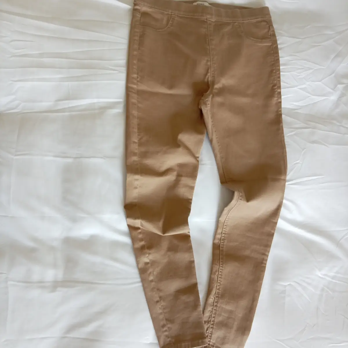 M&S Dark Camel Jeggings Skinny Pull-On Jeans - Size 12 Regular - Excellent Condition