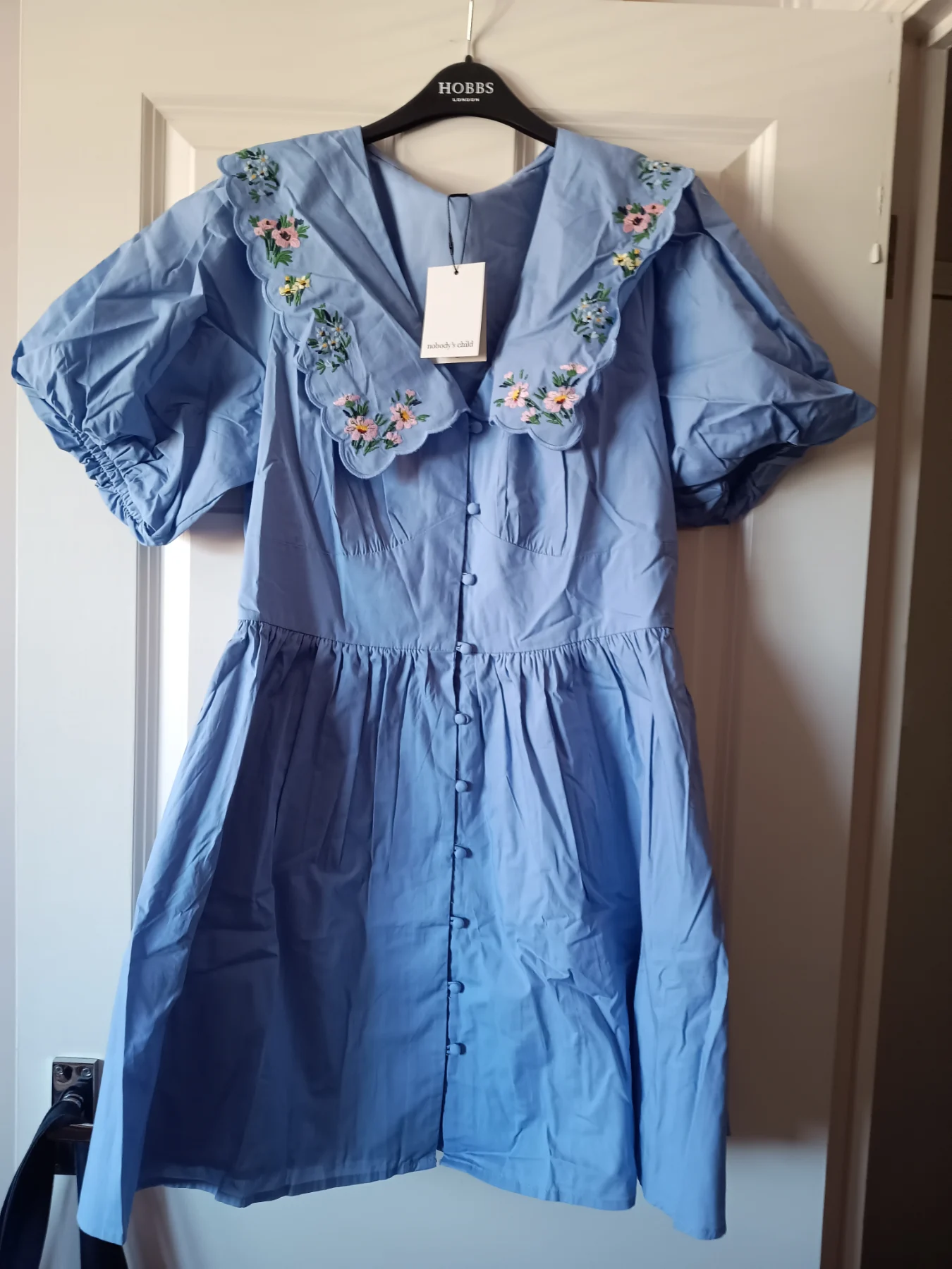 Nobody's child pretty floral collar mini dress summer size 16 BNWT new with tags