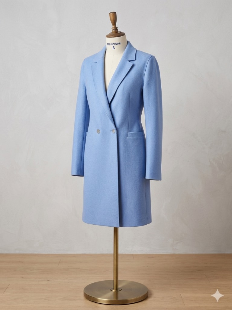 Harris Wharf London Light Blue Coat - Size 42 IT (UK 10)