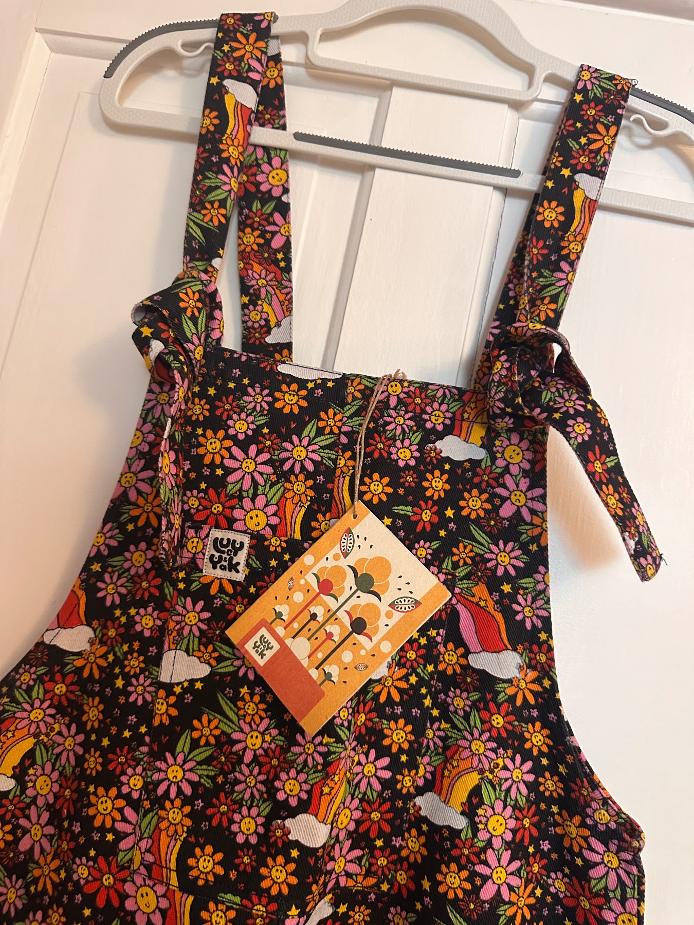 Lucy and Yak colourful dungarees uk small best for uk 8-10