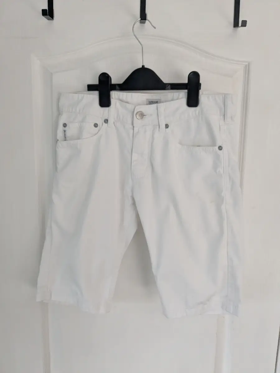 Junior armarni kids white jeans shorts