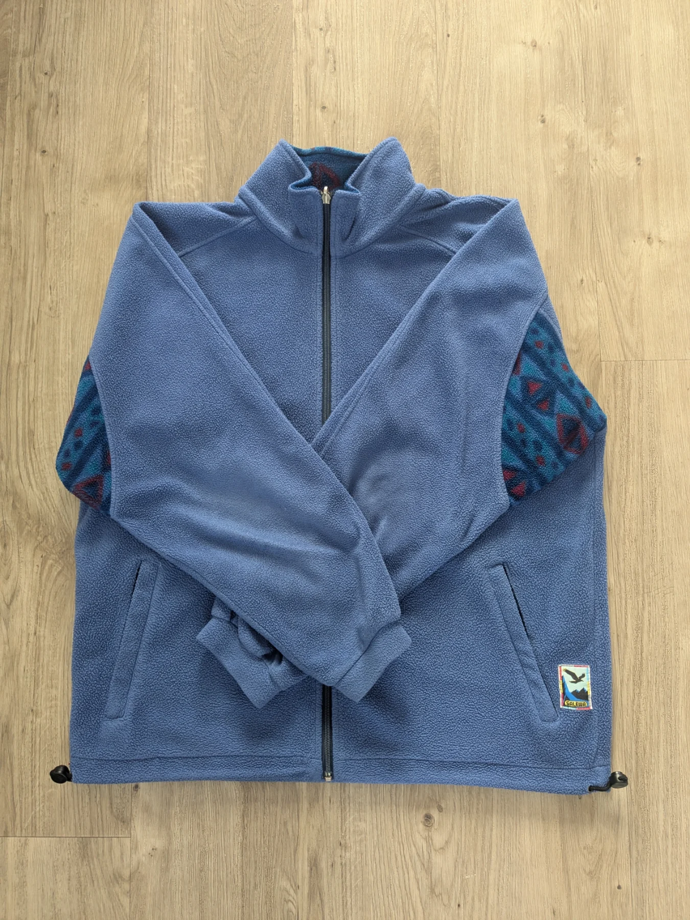 Vintage Salewa Men's Full Zip Fleece Jacket Blue