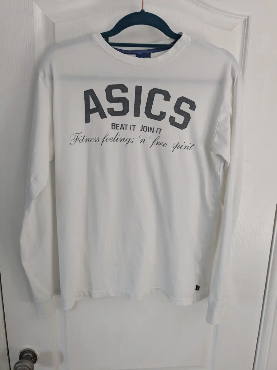 ASICS classic white t shirt