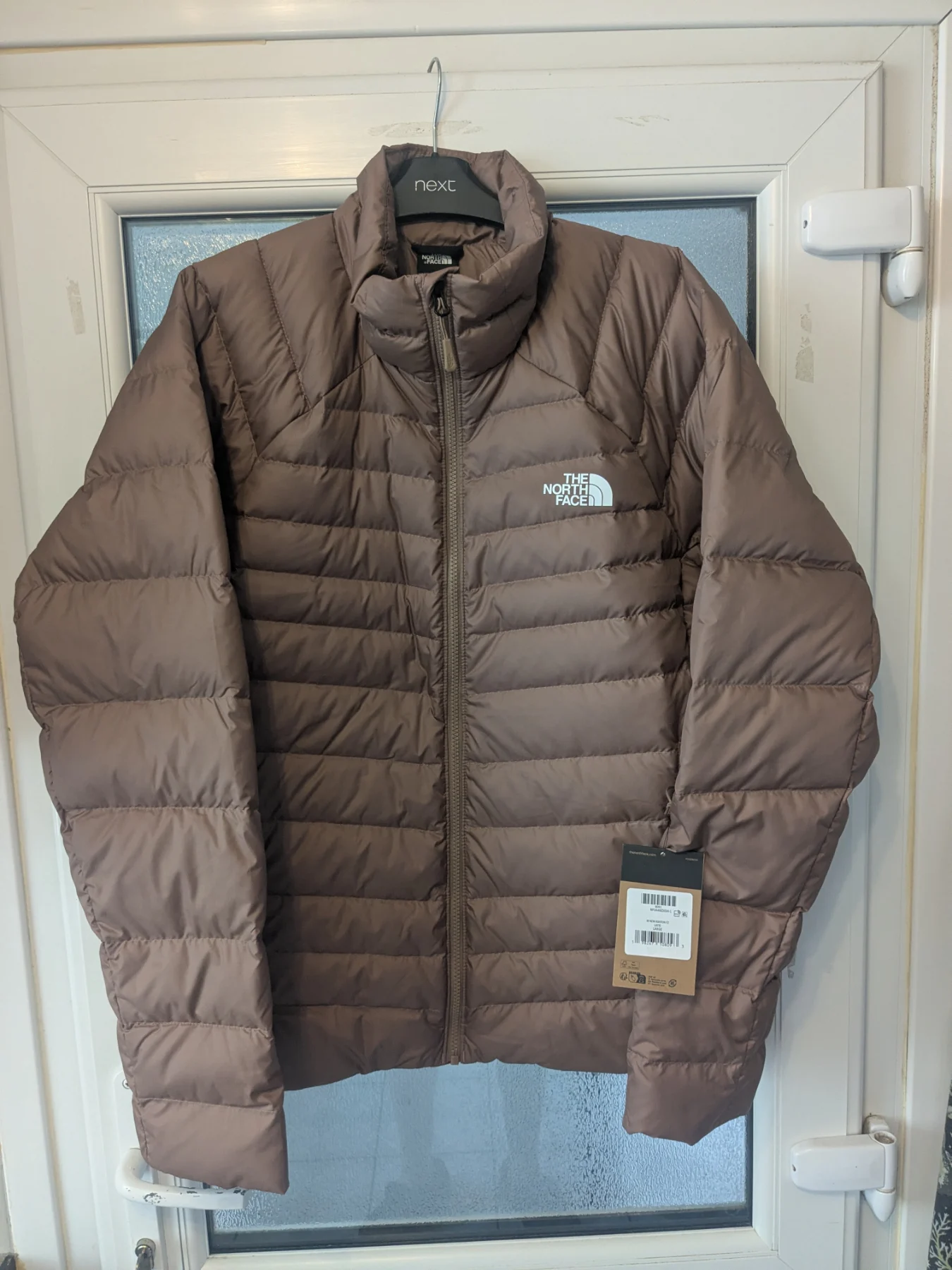 The North Face Aconcagua Men's 550 Down Ripstop Nylon Full Zip Jacket Brown