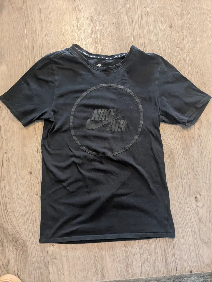 Nike Men's Black Nike Air Logo Graphic Print Crew Neck