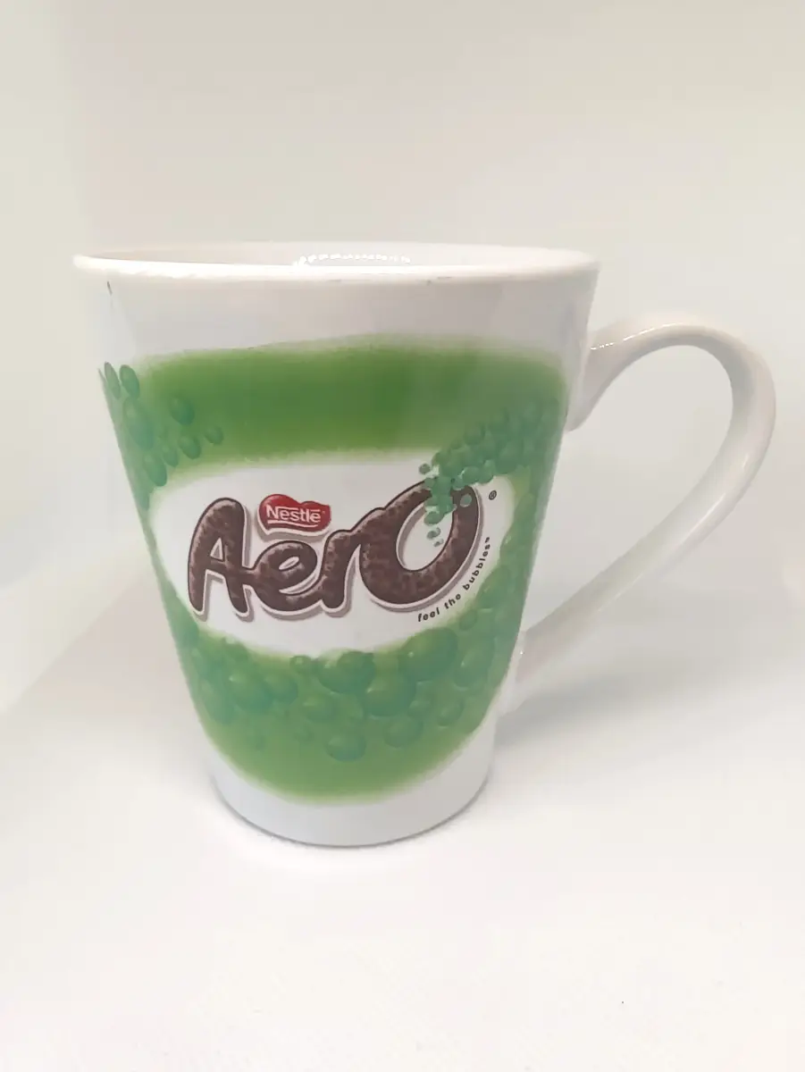 Mint Aero Mug Nestle Tapered Ceramic Coffee Tea Green Bubbles Retro Vintage 00s