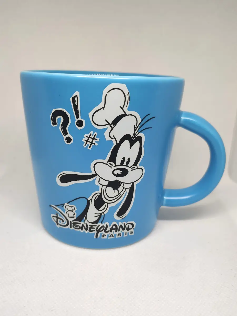 Disney Disneyland Paris Goofy Mug Pop Collection Matt Blue Ceramic Stoneware Rare Collectable VGC