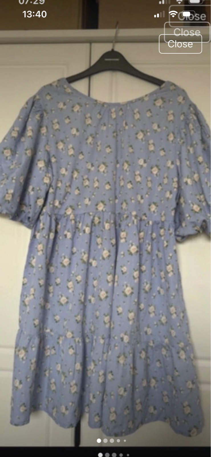Wednesdays Girl blue floral dress size 12-14