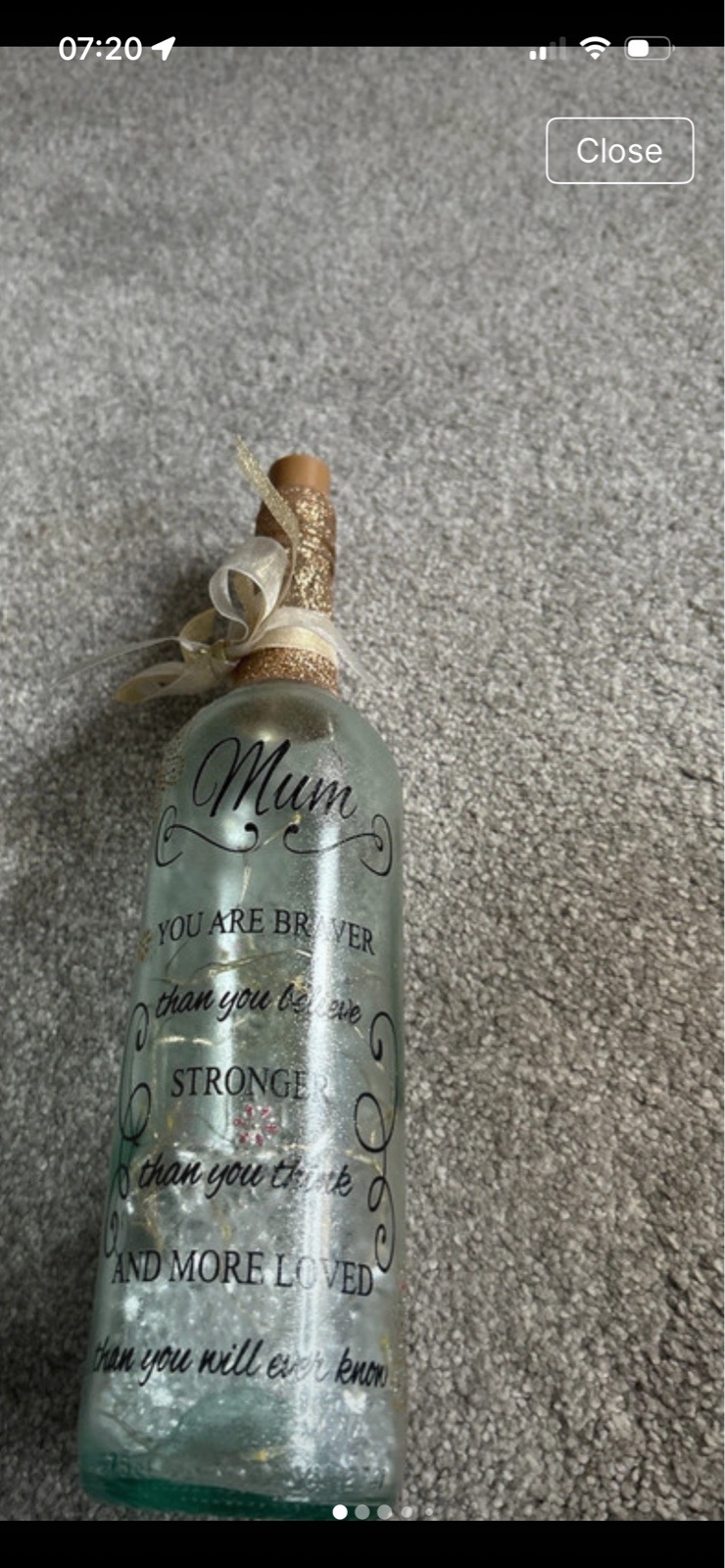 Mother’s Day light up bottle