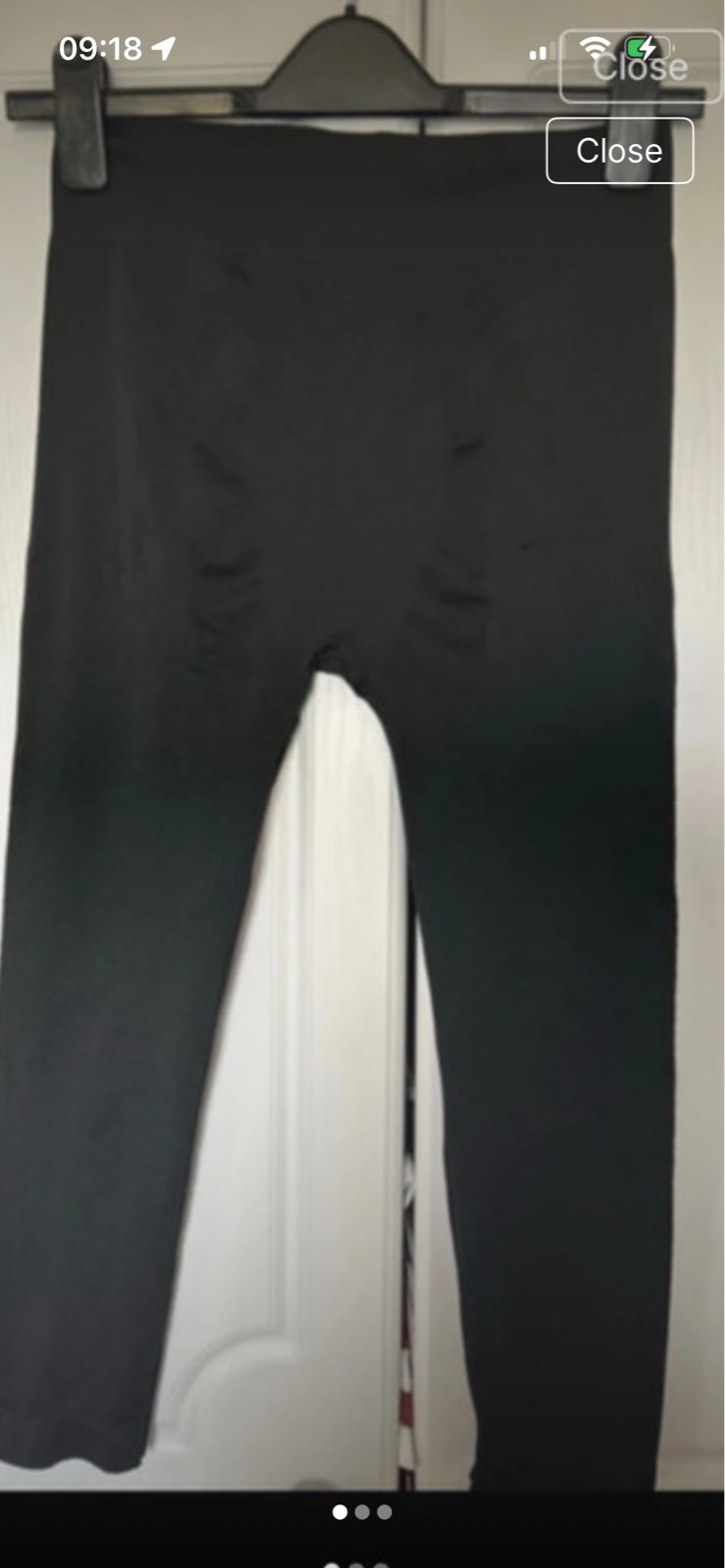 Crop black leggings size 10-12