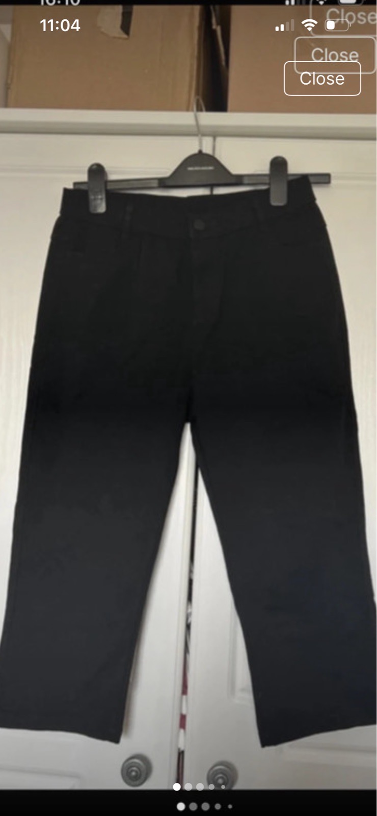 Black crop stretchy pants size 8-10