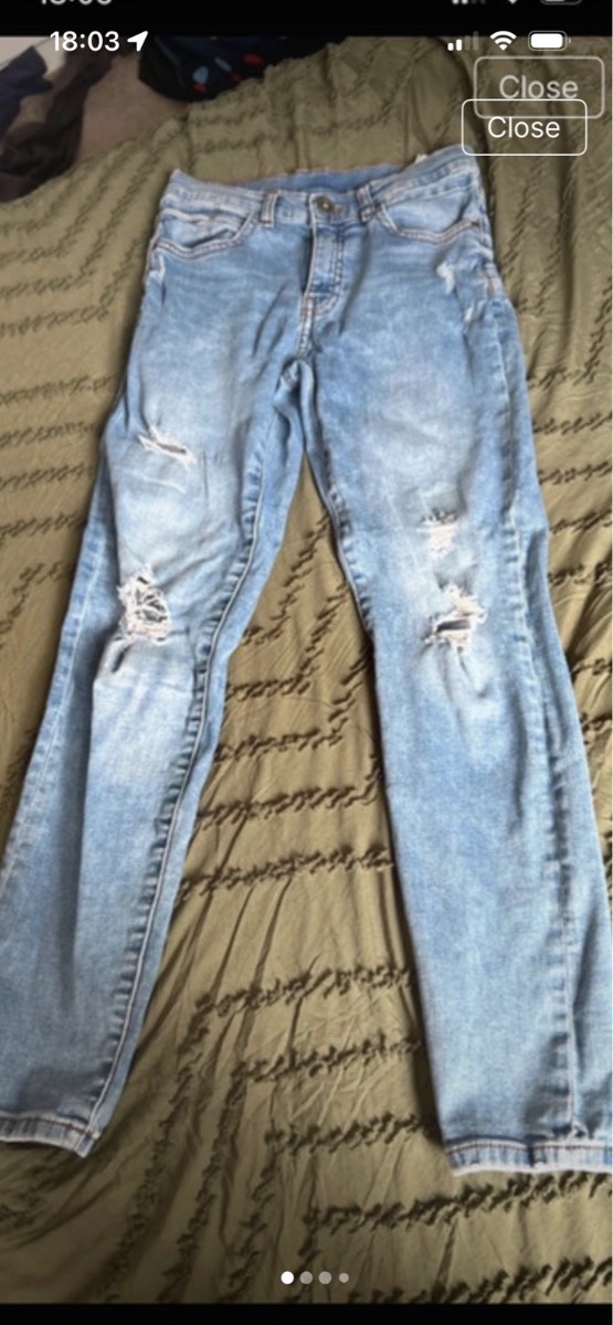 Zara ripped jeans aged 10