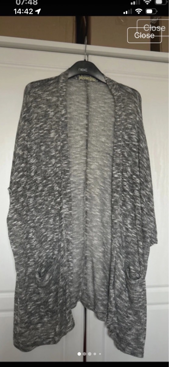 Oversized grey kimono size 10-12