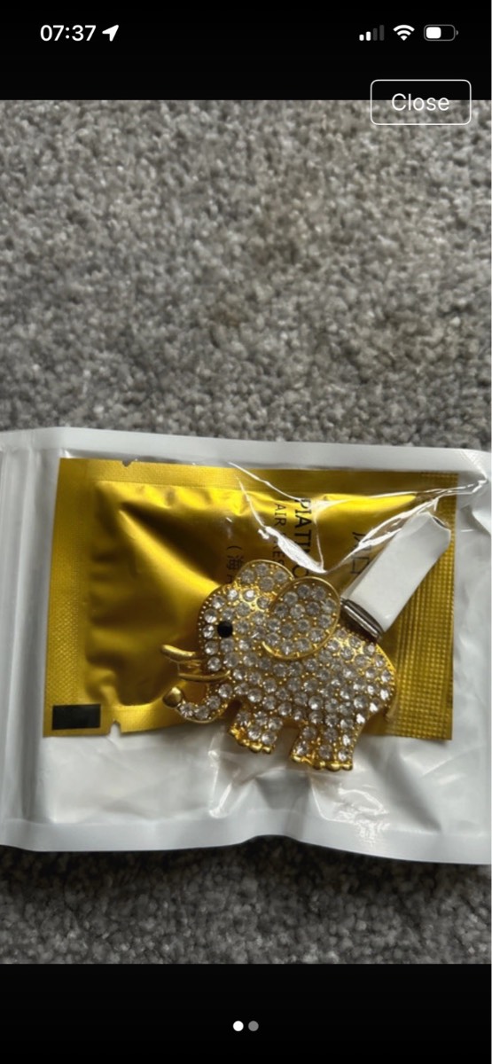 Decorative elephant car air freshener