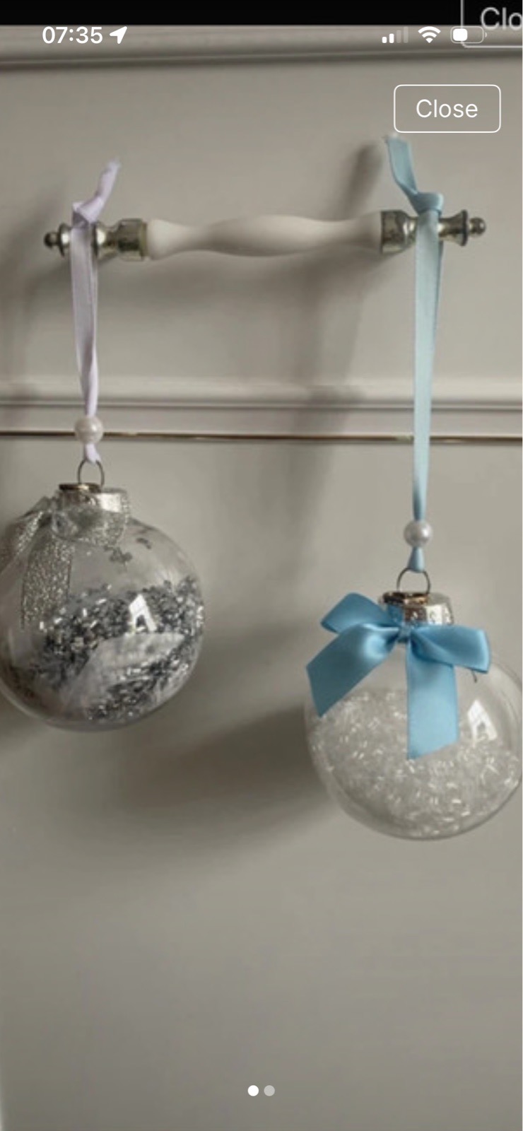Hand made Christmas baubles x 11