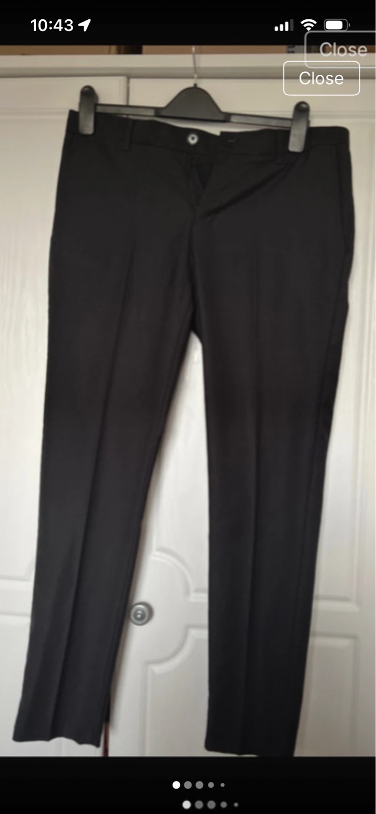 Men’s smart black River Island pants size W32 L30