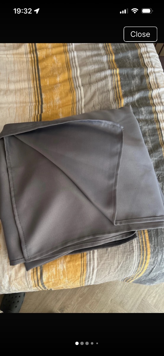 Grey semi blackout curtains 66 x 71 inches