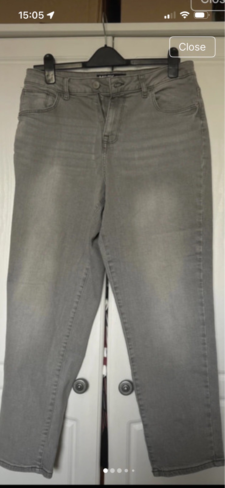 Miley grey mom jeans size 14