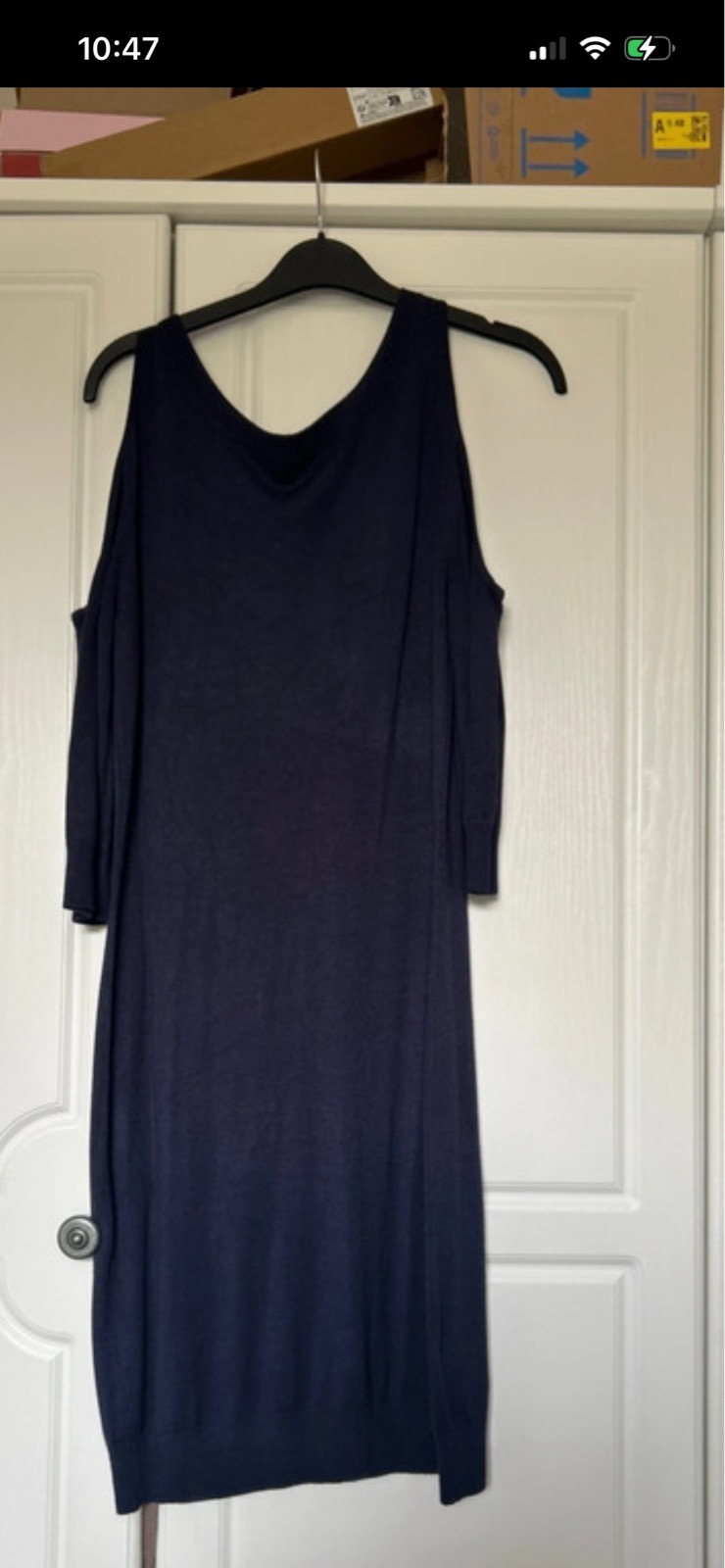 Fine knit cold shoulder midi  dress size 12