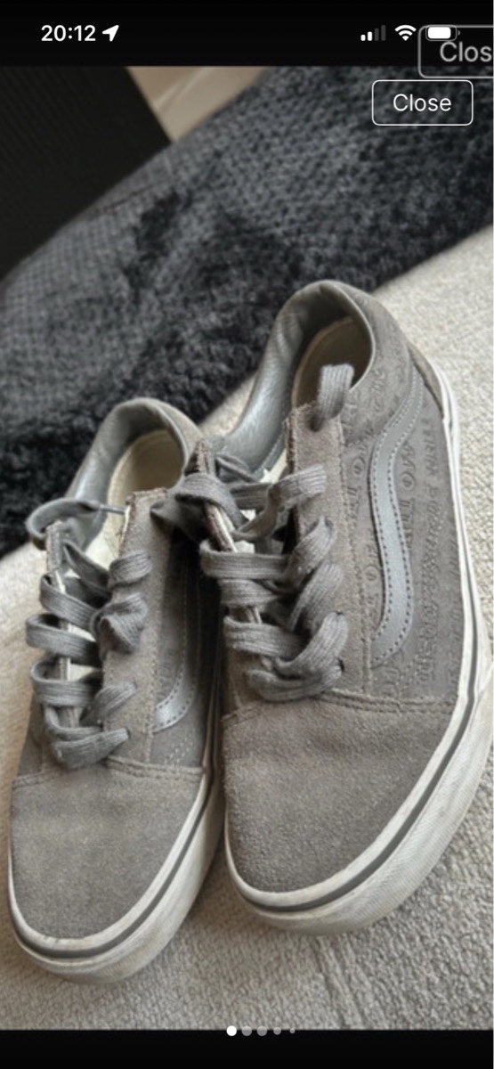 Grey suede Vans size 4