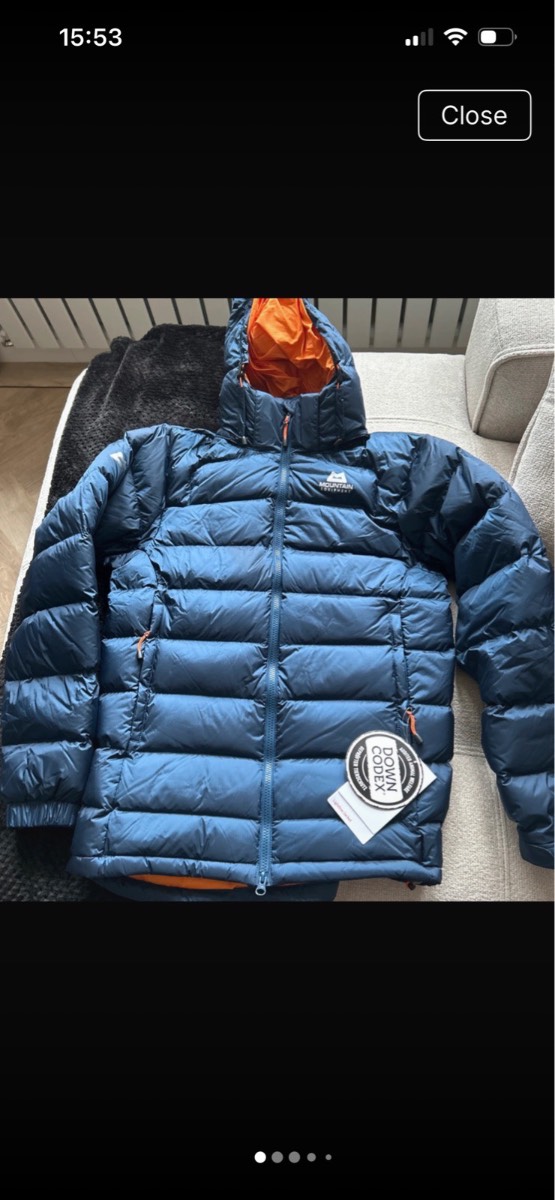Men’s Mountain Equipment light line down jacket size S