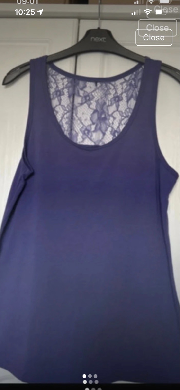 Purple vest top size 12-14