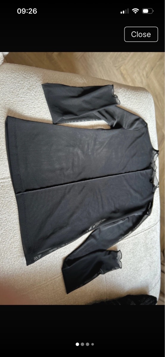 Black mesh top size XS 4/6