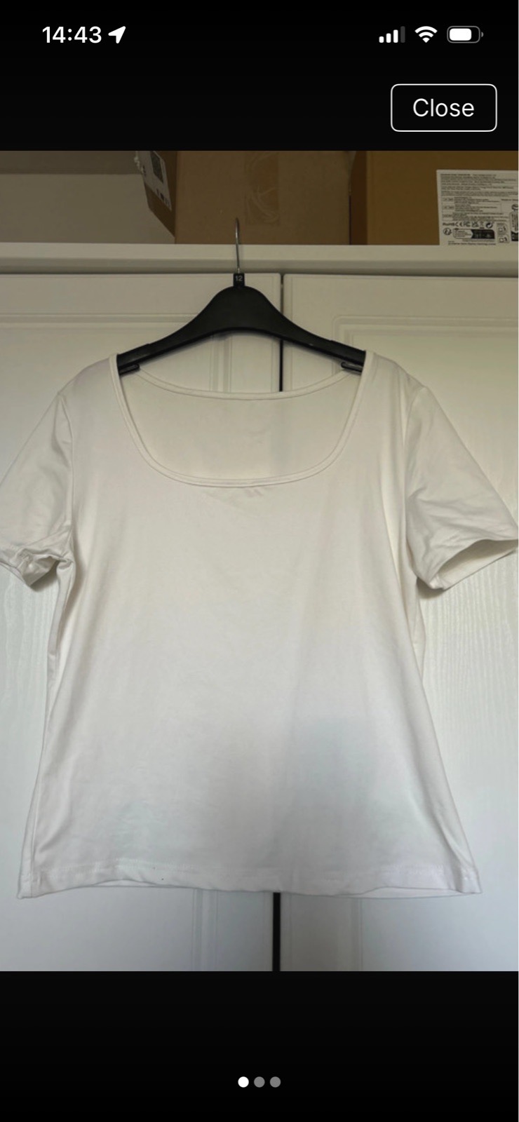 Scoop neck short sleeved t shirt size L 12-14