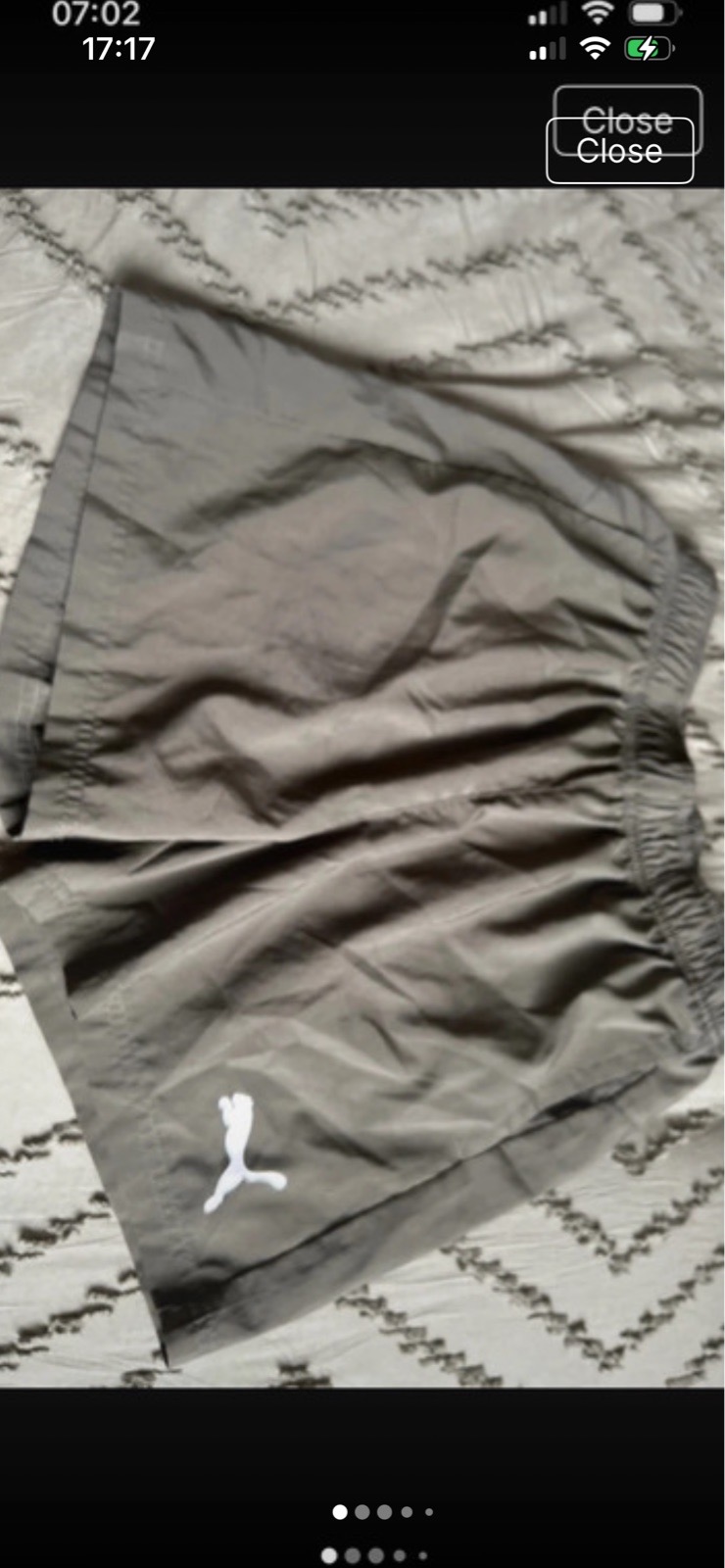 Puma boys olive shorts aged 13-14