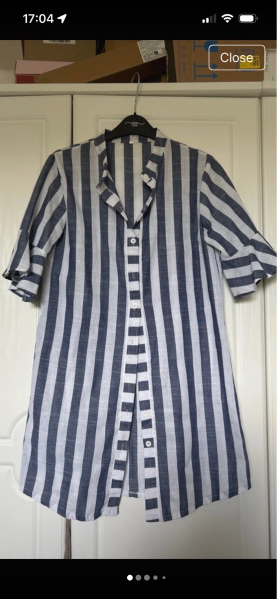 Ladies cotton mix shirt / beach cover size 8-10