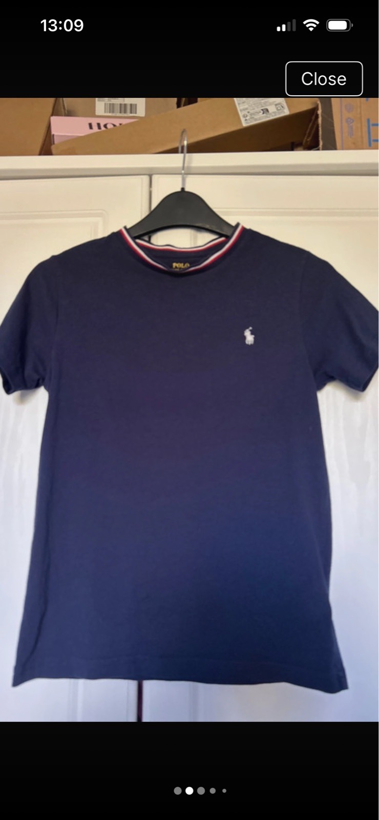 Navy Ralph Lauren cotton t shirt aged 7-8