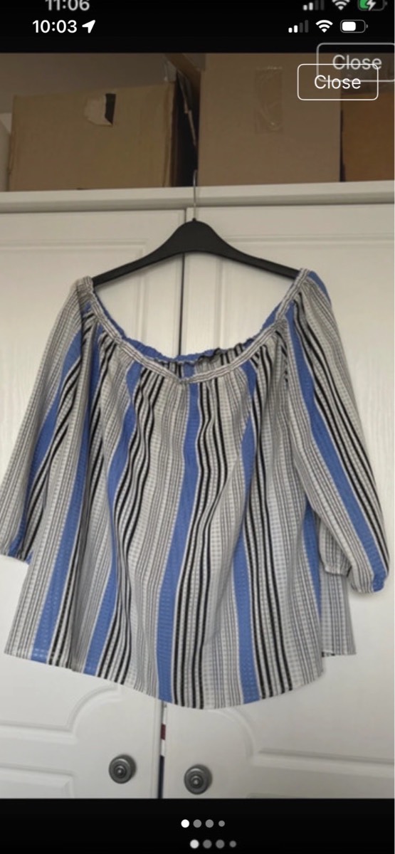 Off the shoulder top size 16