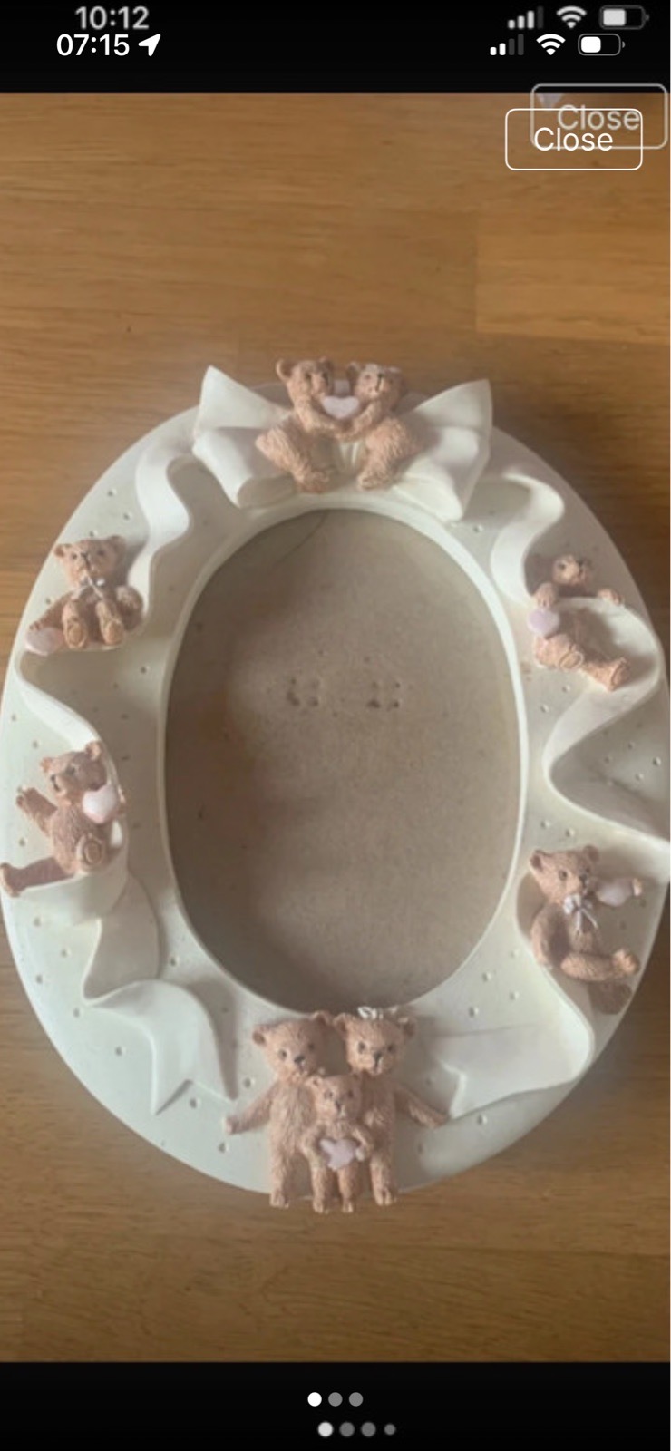 Christening photo frame girl