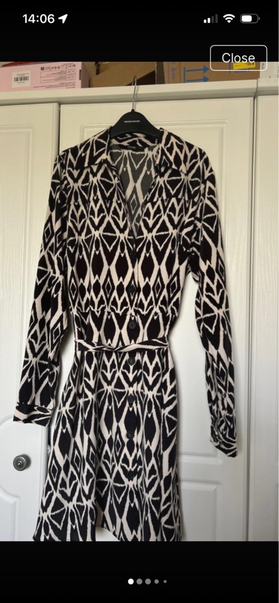 Summer Aztec design midi dress size 14